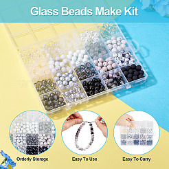 500шт. набор стеклянных бусин 20 стилей&nbsp;GLAA-TA0002-96