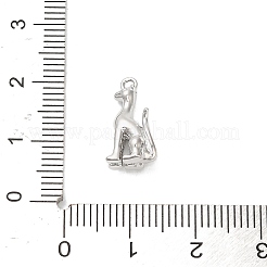 真鍮チャーム  犬のチャーム  プラチナメッキ  15.5x8x5mm  穴：1.2mm&nbsp;LS-KK-D427-04A-P