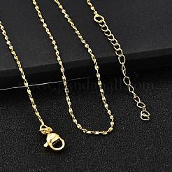 Ожерелья из овальных звеньев латуни толщиной 1.5 мм NJEW-M108-17G