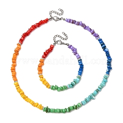 Браслеты и ожерелья из натуральных пресноводных ракушек&nbsp;SJEW-JS01360