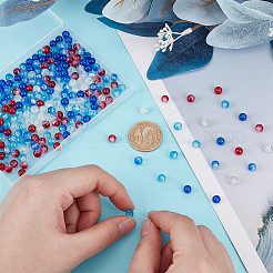 420 шт. 6 цвета окрашенные распылением хрустальные стеклянные бусины CCG-HY0001-01A