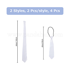 4шт. 2-х стилистический полиэстеровый галстук AJEW-FH0003-24