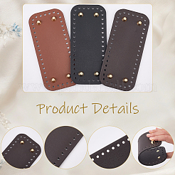 3 шт. 3-цветная прямоугольная сумка из искусственной кожи для вязания крючком&nbsp;DIY-CL0002-17