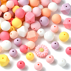 Perles focales en silicone de qualité alimentaire&nbsp;SIL-CJ0002-26
