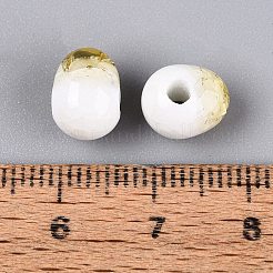 Perles de porcelaine de craquements main&nbsp;PORC-Q008-06B-02