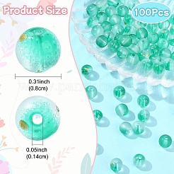 100 шт. матовые стеклянные бусины&nbsp;DGLA-YW0001-36I