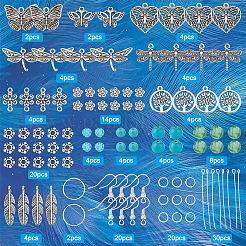 Наборы для самостоятельного изготовления сережек в виде бабочки-стрекозы DIY-SC0020-38