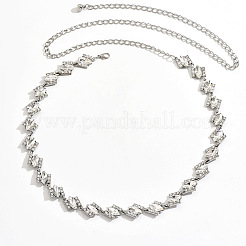 Taillenkette aus einer Legierung mit Strassen und Pferdeaugen-Gliedern für Damen&nbsp;WG555DF-01