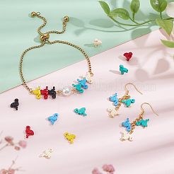 48шт 6 цвета окрашенные распылением бусины из сплава&nbsp;FIND-PH0021-53