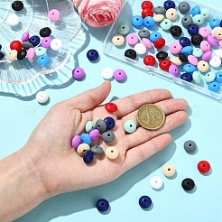 100 шт. 10 цвета пищевые экологически чистые силиконовые бусины&nbsp;SIL-YW0001-84