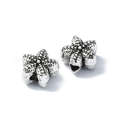 Сплавочные овальные бусины тибетского стиля &nbsp;TIBEB-F065-01AS-03