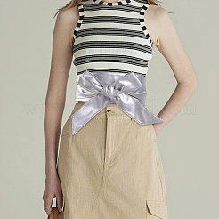 Бант из искусственной кожи обертывается вокруг пояса AJEW-WH20033-042J