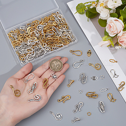 120 шт. 12 стиля застежки-крючки и S-образные застежки в тибетском стиле&nbsp;FIND-ME0002-65