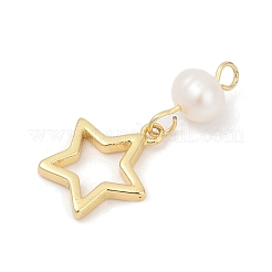 Подвески из натурального пресноводного жемчуга и латуни&nbsp;KK-U062-06G