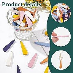 60шт 6 цвета деревянные подвески WOOD-NB0002-26