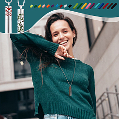 2 шт. 2 стиля ожерелья из нержавеющей стали в виде флаконов духов&nbsp;NJEW-PH0001-52A