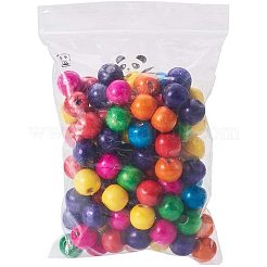 Круглые деревянные бусины&nbsp;WOOD-PH0008-02-WH