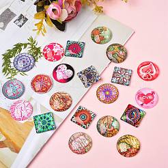 4set 4 стиля стеклянных кабошонов GGLA-SZ0001-22