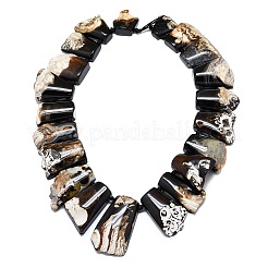 Нити градуированных бусин из натурального бразильского агата (окрашенного и нагретого)&nbsp;G-B165-B01