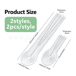 4 righello per pittura acrilica con mantra in 2 stili&nbsp;TOOL-DC0001-31