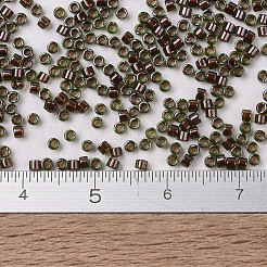 MIYUKIデリカビーズ  シリンダー  日本製シードビーズ  11/0  （db1710)カッパーパールライニングオリーブ  1.3x1.6mm  穴：0.8mm  約2000PCS /ボトル  10 G /ボトル&nbsp;SEED-JP0008-DB1710