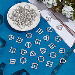60 Stück 3 Stile Legierung Strass Schiebeschnallen&nbsp;FIND-CY0001-92
