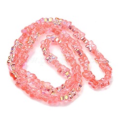 Chapelets de perles en verre transparente  &nbsp;GL-CBAAE04-02C