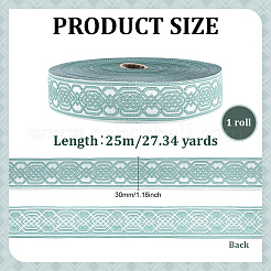 Винтажная жаккардовая лента из полиэстера&nbsp;OCOR-WH0105-139A