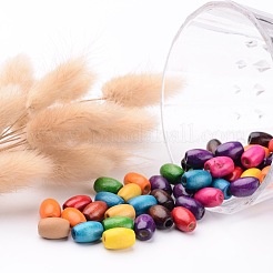 Натуральные деревянные бусины овальной формы&nbsp;X-WOOD-W02KR-8x12mm