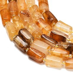 Natürlicher gelber hämatoider Quarz/goldene Heilerquarz-Perlenstränge&nbsp;G-F836-B03-01