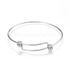 Bracelet extensible réglable en acier inoxydable 304 résistant au ternissement&nbsp;LS-BJEW-G546-01P
