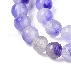 Gefärbt natürlichen weißen Jade Perlen Stränge&nbsp;G-T140-4mm-A09