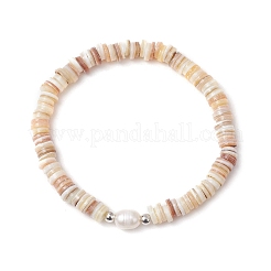 Braccialetti elastici per donna in perle d'acqua dolce naturali coltivate&nbsp;BJEW-JB11874-01