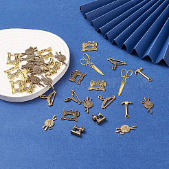 90 шт. 9 стиля подвески из сплава в тибетском стиле&nbsp;TIBEP-PH0001-20