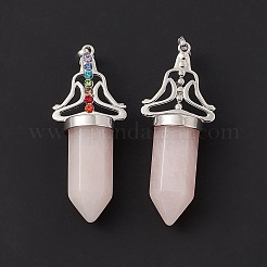 Натуральный розовый кварц большие остроконечные подвески&nbsp;G-I342-01P-10
