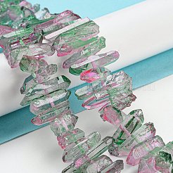 Нити натуральных окрашенных кварцевых бусин&nbsp;G-G791-14N