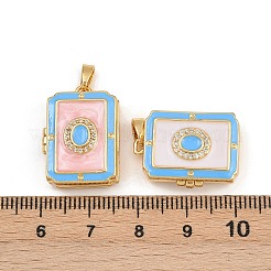 Латунные микропроволочные кубические циркониевые медальоны KK-P335-05G