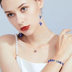 2 нити бусины ручной работы от сглаза лэмпворк нити LAMP-FH0001-08B