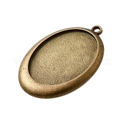 Старинные тибетском стиле сеттинги сплава подвеска кабошон X-TIBEP-M018-76AB-NF