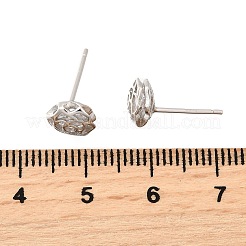 Серьги-гвоздики rose 925 из стерлингового серебра с микропаве из прозрачных кубических цирконий EJEW-S271-01P