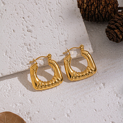 Винтажные полосатые серьги-кольца из нержавеющей стали 304&nbsp;YT4825