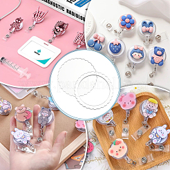 1 ensemble de badges vierges transparents en acrylique&nbsp;AJEW-BC0008-07B