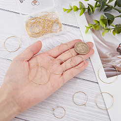 40 шт. 4 стильных латунных серег-колец с фурнитурой KK-BBC0002-41