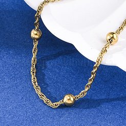 Браслеты-цепочки из нержавеющей стали 304 для женщин BJEW-C094-04G