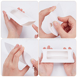 Scatole regalo per bomboniere di nozze con cuscino in carta kraft&nbsp;CON-WH0099-58A