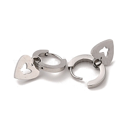Anti-ossidazione 3 paio 3 stili 304 orecchini a cerchio pendenti in acciaio inossidabile per le donne&nbsp;EJEW-K279-09C-P