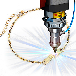 3 шт. 3 цвета 304 нержавеющая сталь пустой идентификационный браслет звено набор с коробкой цепи для мужчин и женщин BJEW-UN0001-30