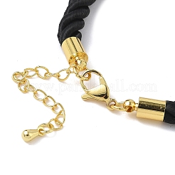 Изготовление ожерелья из нейлонового витого шнура толщиной 5 мм X-FIND-G096-01G-19