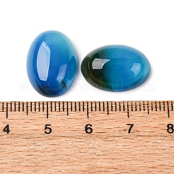 Крашеные овальные естественные голубой агат кабошоны X-G-K020-18x13mm-08