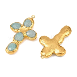 Крупные подвески из натурального амазонита с огранкой KK-H516-27G-01